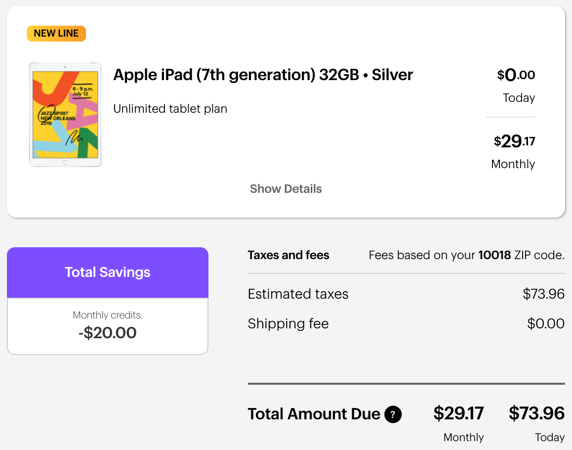 Sprint 10.2-inch iPad Wi-Fi + Cellular 32GB (7th gen) — Dart